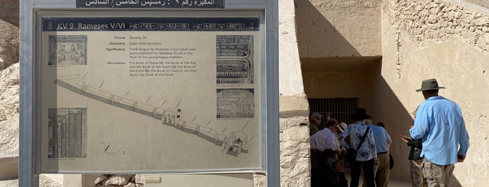 Tomb of Ramses V/VI (KV9) is one of Kimmie'nin Kaydettiği Mekanlar.