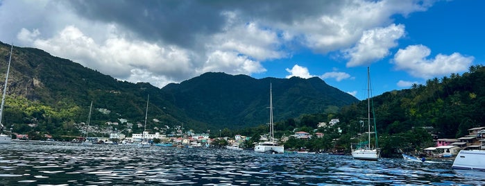 Soufriere Bay is one of Saint Lucia.