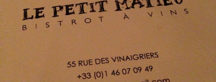 Le Petit Matieu is one of Dej.