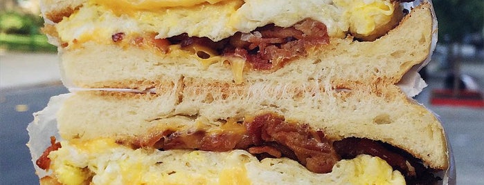 Sunny & Annie Gourmet Deli is one of 40 Cure-All Breakfast Sandwiches.
