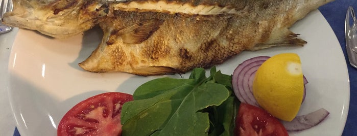 Mavi Beyaz Balık Restaurant is one of oruc'un Beğendiği Mekanlar.