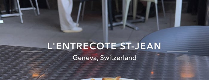 L'Entrecôte Saint-Jean is one of Genève & Suisse.