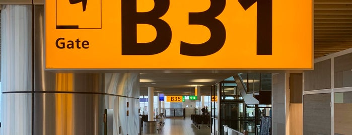 Gate B31 is one of Schiphol gates.