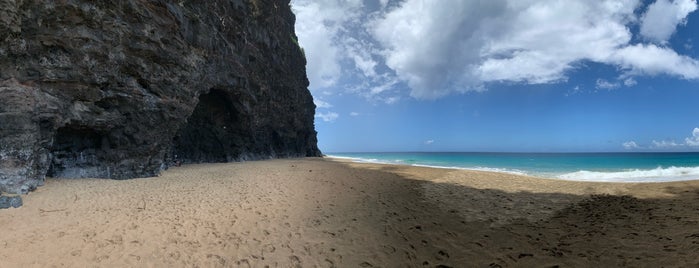 Hanakapi`ai Beach is one of Hawaii.