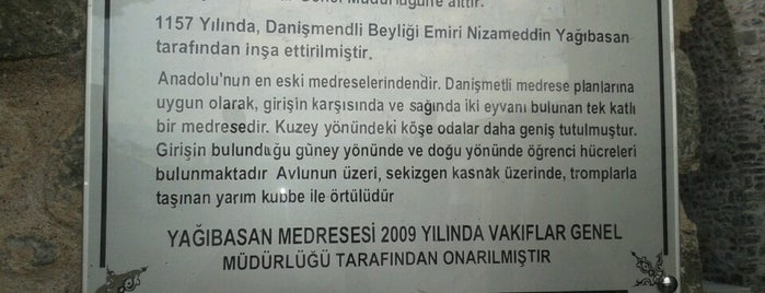 Yağıbasan Medresesi is one of Tokat.