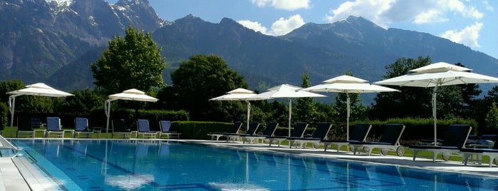 Garden Pool @ Grand Hotel Quellenhof is one of Travel - Switzerland.