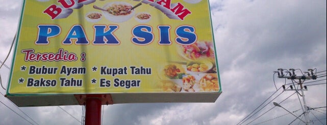 Bubur Ayam PAK SIS is one of Kuliner PALU Sulawesi Tengah.