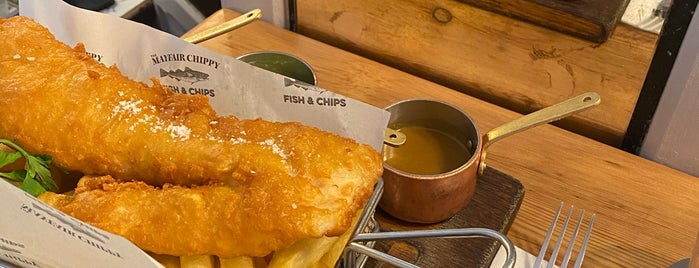 The Mayfair Chippy Fish & Chips is one of 行ってみたいところリスト.
