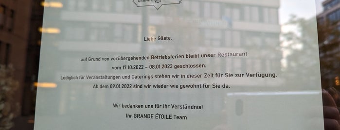GRANDE ÈTOILE is one of Düsseldorf - eating out.