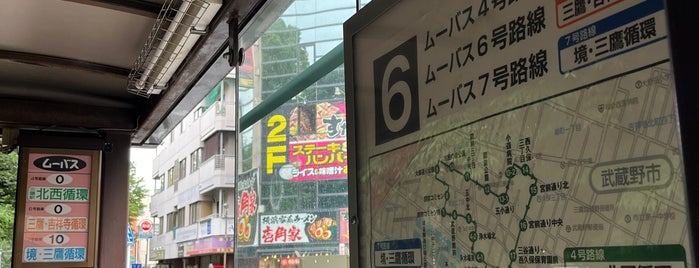 三鷹駅(北口)バス停 is one of 三鷹駅.