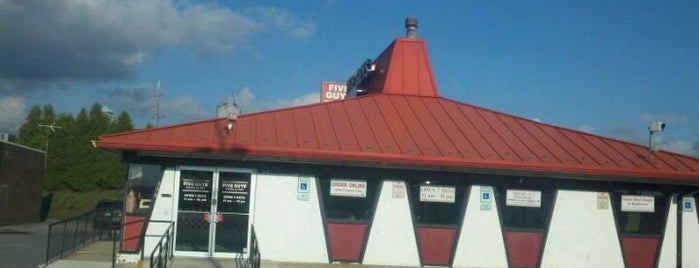 Five Guys is one of Used to Be a Pizza Hut.