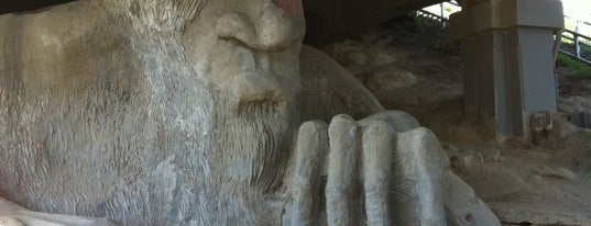 The Fremont Troll is one of Portland, Seattle, and Vancouver.