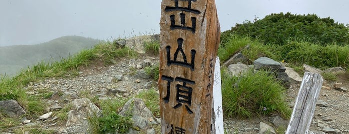 夕張岳山頂 is one of 花の百名山.
