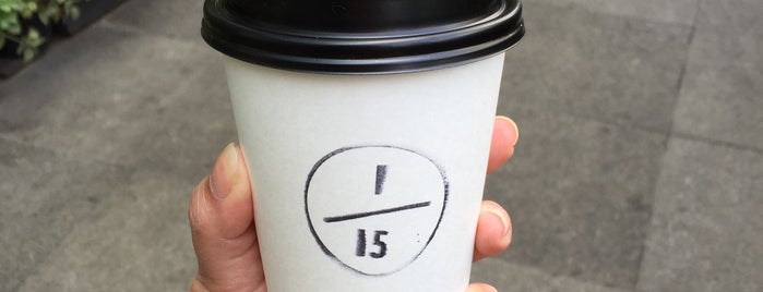 1/15 Coffee is one of Lieux qui ont plu à Rachel.