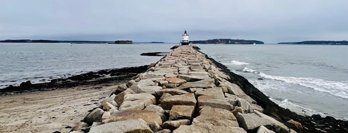 Spring Point Ledge Lighthouse is one of Portland, ME.