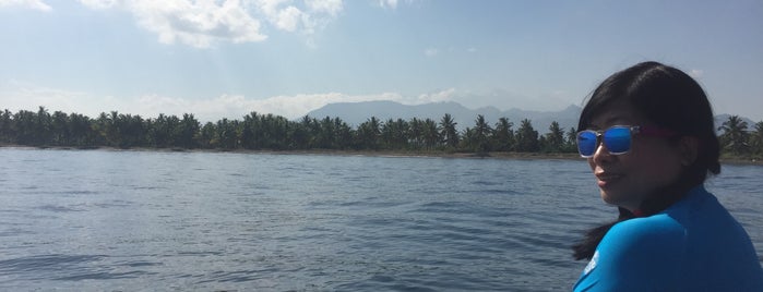 Medana Bay Marina Htl is one of left footsteps at Lombok.