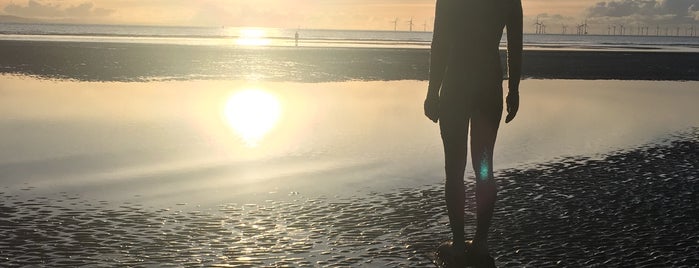 Antony Gormley's Another Place is one of Liverpool.