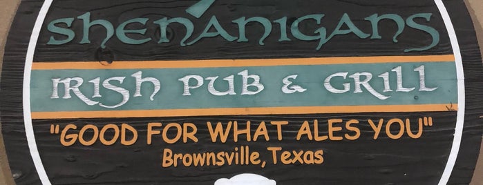 Shenanigans Irish Pub Bar & Grill is one of Nightlife in Brownsville, Texas.