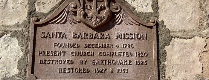 Santa Barbara Mission Church is one of seen onscreen.