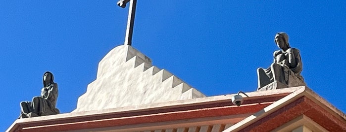 Santa Barbara Mission Church is one of seen onscreen.