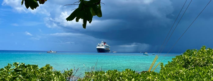 Grand Cayman is one of Carribean blue.