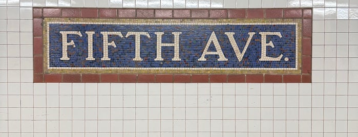 MTA Subway - 5th Ave/59th St (N/R/W) is one of Trainspotter Badge -- New York.