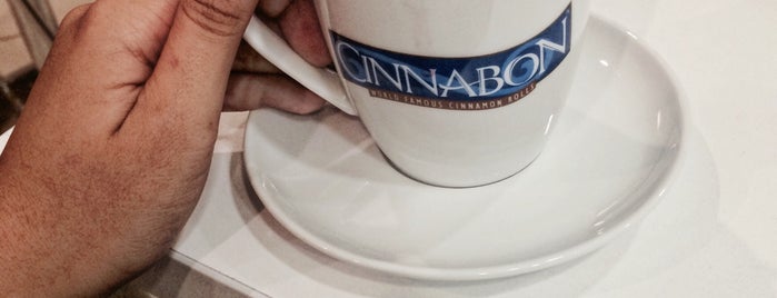 Cinnabon is one of люблю покушать)).