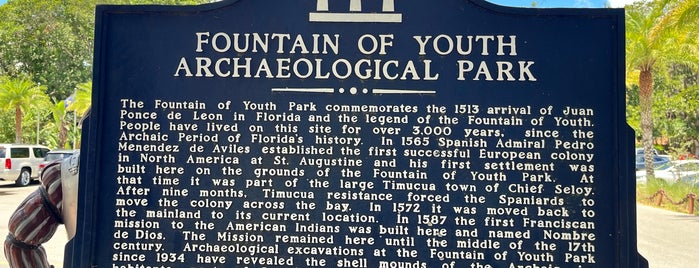 The Fountain Of Youth Archaeological Park is one of My New Hometown.