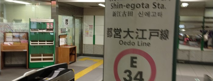 Shin-egota Station (E34) is one of Tokyo Subway Map.