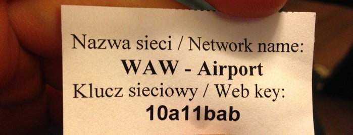 Aeroporto Frédéric Chopin de Varsóvia (WAW) is one of Locais salvos de Kiwi.