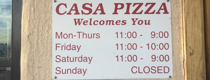 Casa Pizza is one of West Texas: Midland to El Paso.