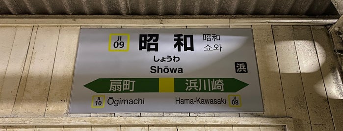 Showa Station is one of JR 미나미간토지방역 (JR 南関東地方の駅).