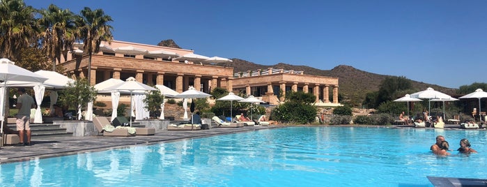 Main Pool at Cape Sounio Resort is one of Boys stuff.