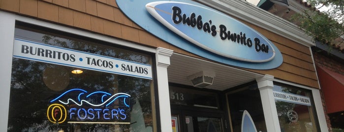 Bubba's Burrito Bar is one of Tempat yang Disukai Benjamin.