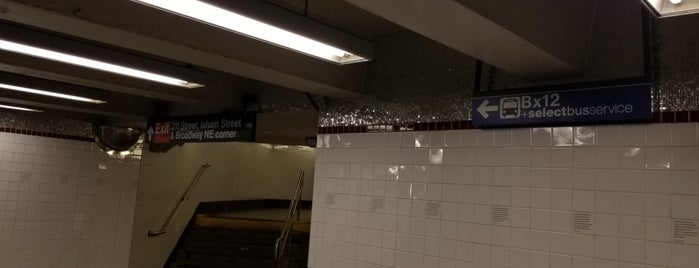 MTA Bus/Subway Terminal: Bx7, Bx12 SBS, Bx12, M100, A train is one of Edit.