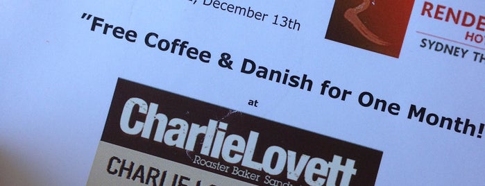 Charlie Lovett is one of Cafes.