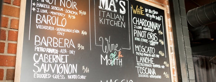 Ma's Italian Kitchen is one of CW Lunch Spots.