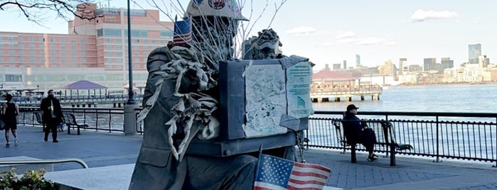 Jersey City 9/11 Memorial is one of Work trip to NJ; Jan 2017.
