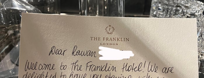 Franklin Hotel London is one of Cafe.