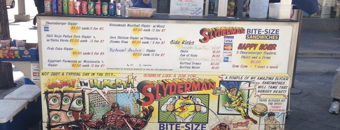 Slyderman Cart is one of places to eat.