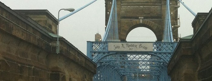 John A Roebling Suspension Bridge is one of Cincinnati.