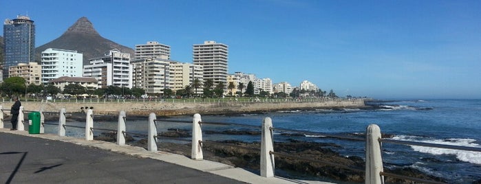 The mouille point bench is one of Cape town.