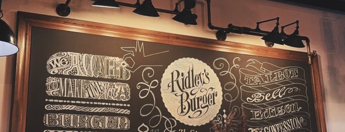 Ridley's Burger is one of Kw.