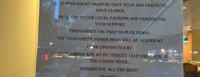 Telio Restaurant is one of Upper Manhattan.