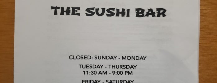 The Sushi Bar is one of Miami.