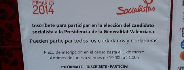 PSPV-PSOE Benimaclet is one of Tempat yang Disukai Sergio.