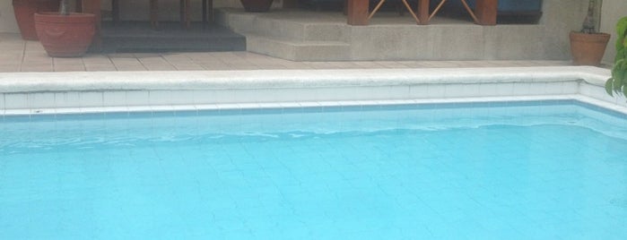 Poolside, Perla Mansion Penthouse is one of Dela Rosa, Makati.