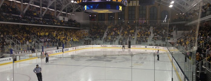Yost Ice Arena is one of College Hockey Rinks.