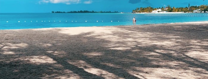 Saunders Beach is one of Carribean blue.