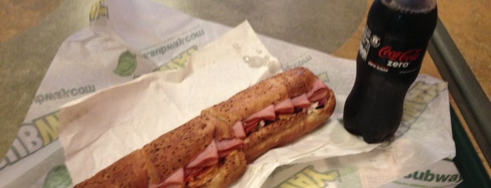 SUBWAY® is one of Kevin : понравившиеся места.